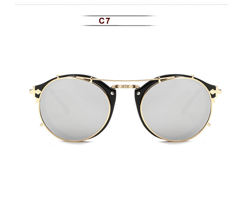Metal Round Ladies Outdoor Sunglasses Set Mirror, view 8