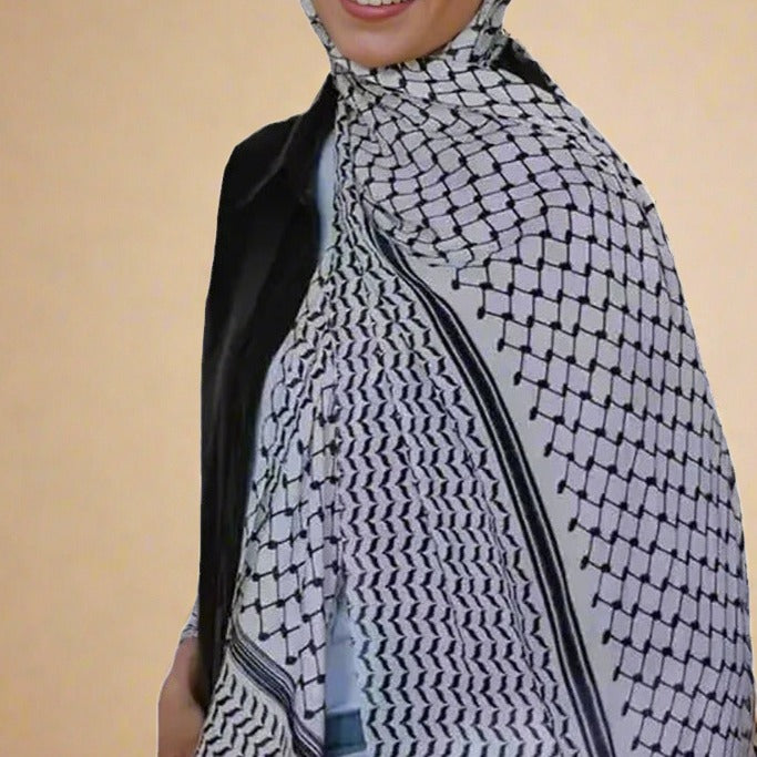 Strength: Palestenian Keffiyeh Hijab/shawl, view 3