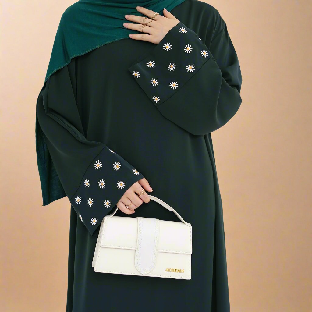 Sophisticated Floral Embroidered Jamila Closed Abaya by Try Modest