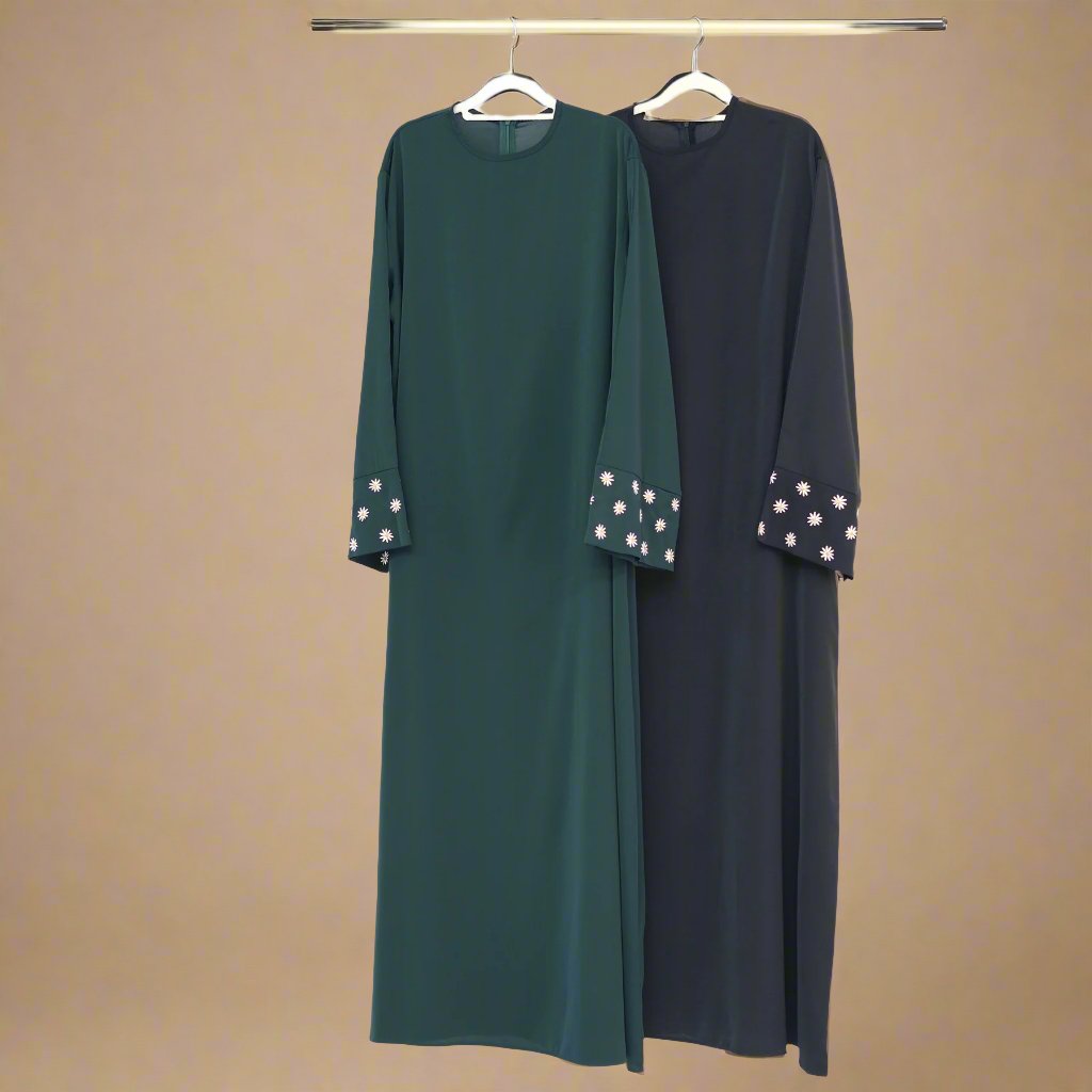 Sophisticated Floral Embroidered Jamila Closed Abaya, view 3