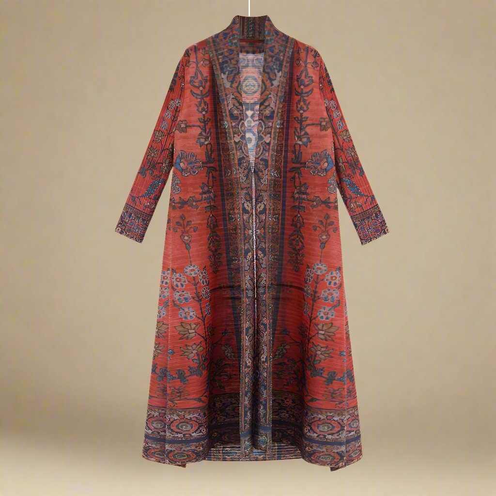 Boho long printed kimono, view 6