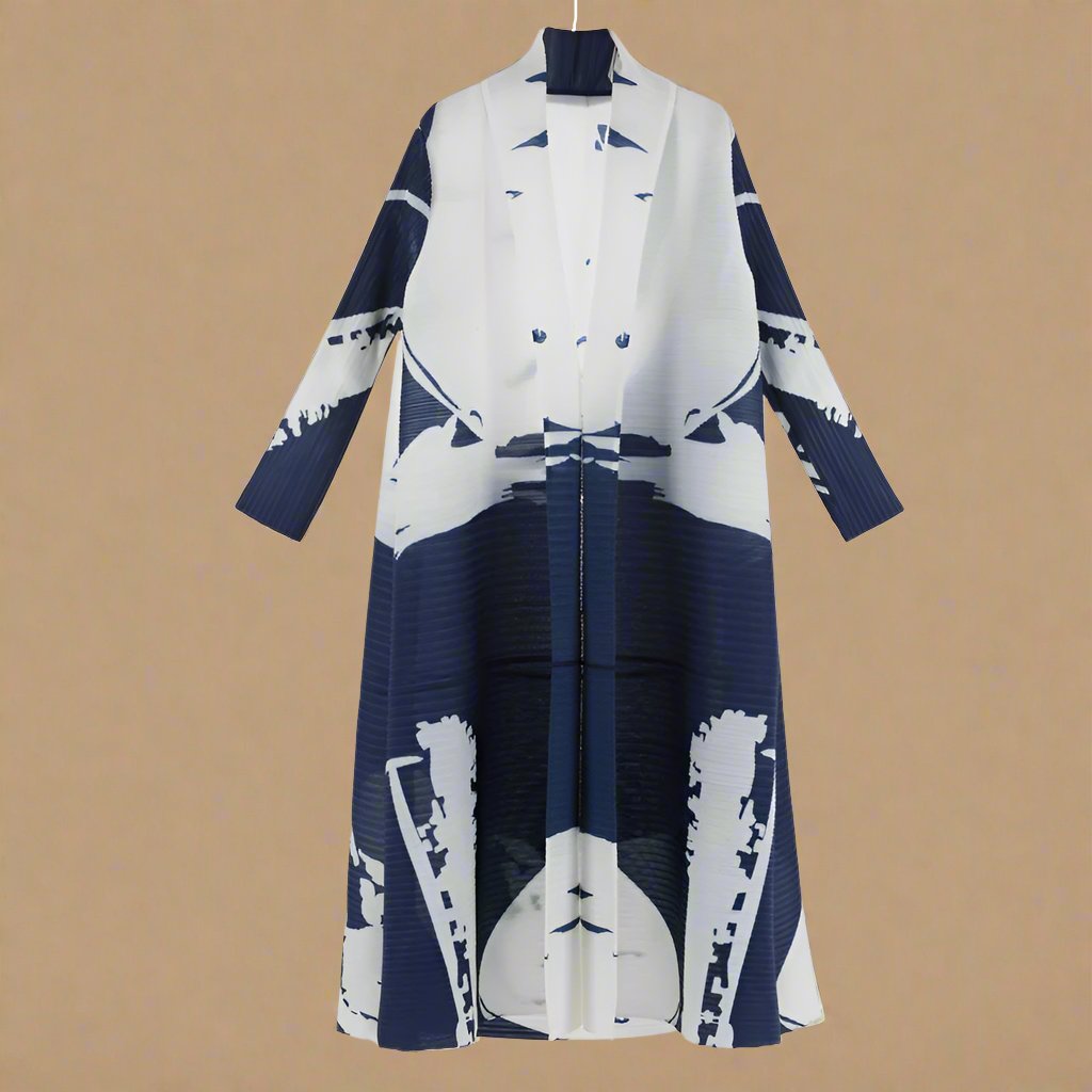 Boho long printed kimono, view 8