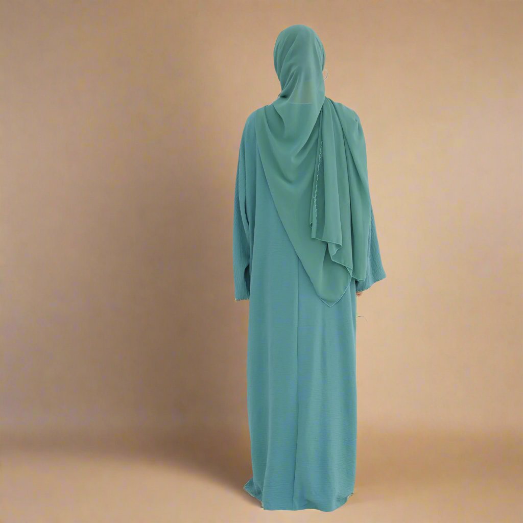 Reem abaya and hijab set with exquisite stitching, view 6