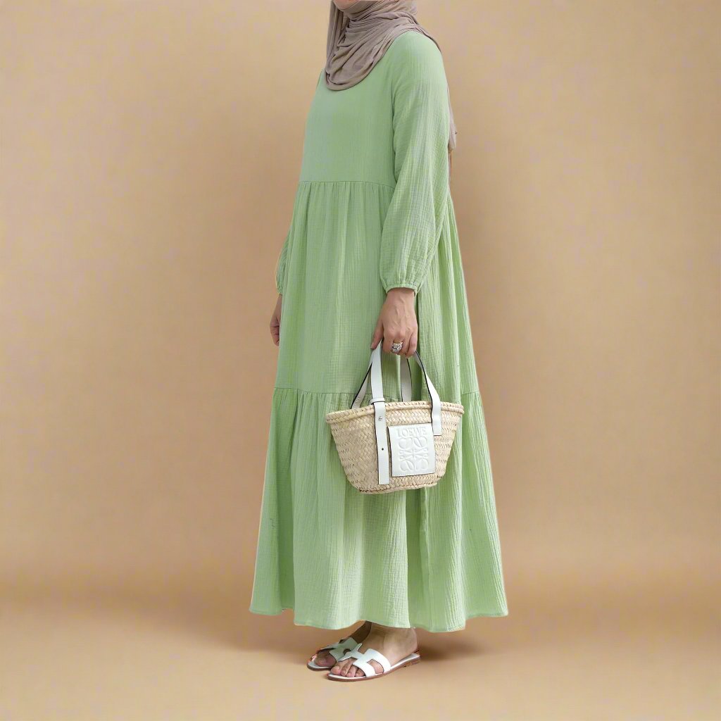 Sophie Comfortable cotton dress with  a belted waist, view 7