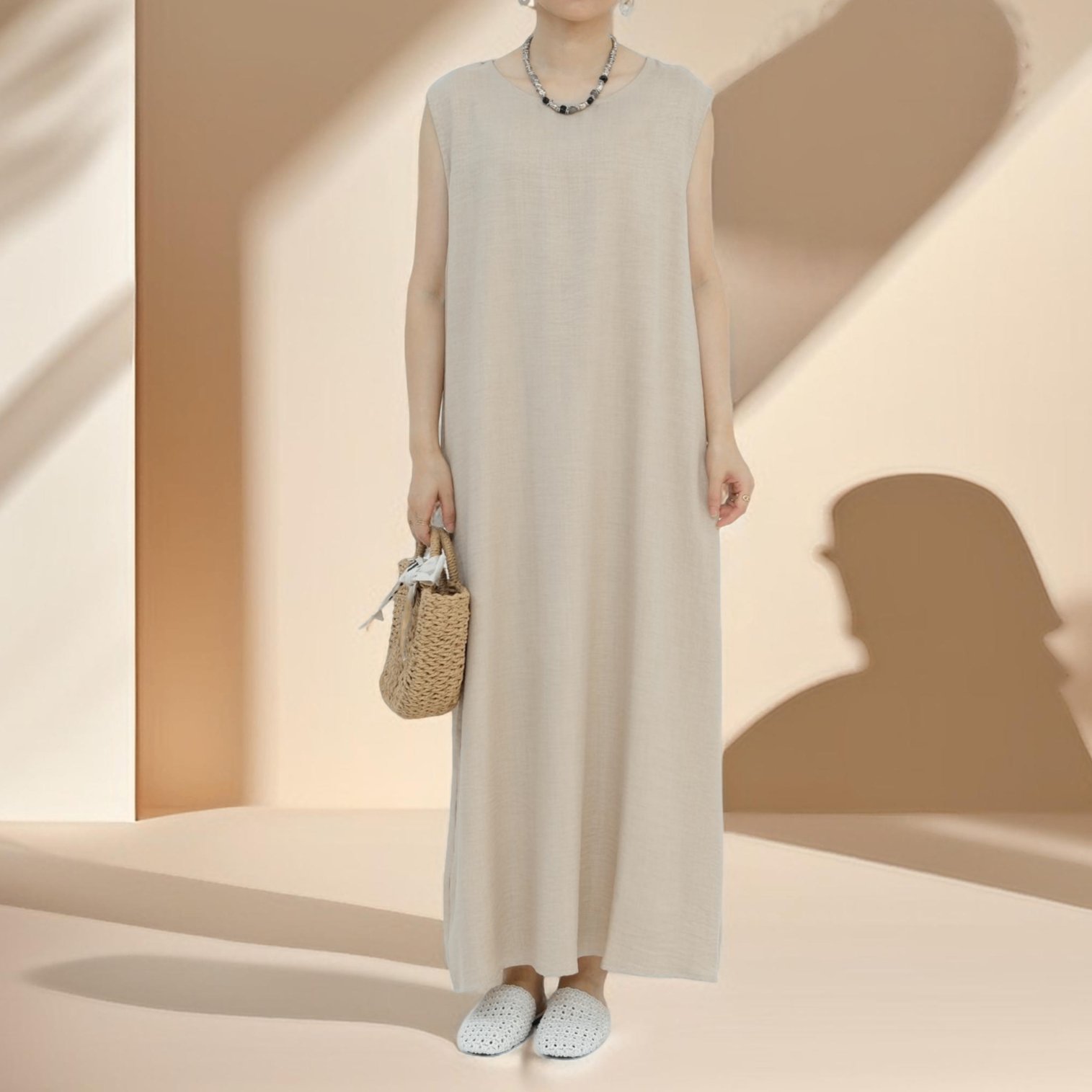 Kamila Classic: 2-Piece Plain Open Abaya Set, view 5