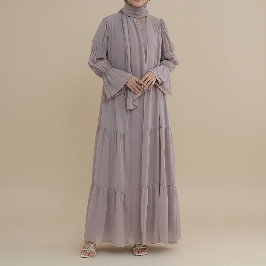 Lyana 2 PC Open Abaya, view 4