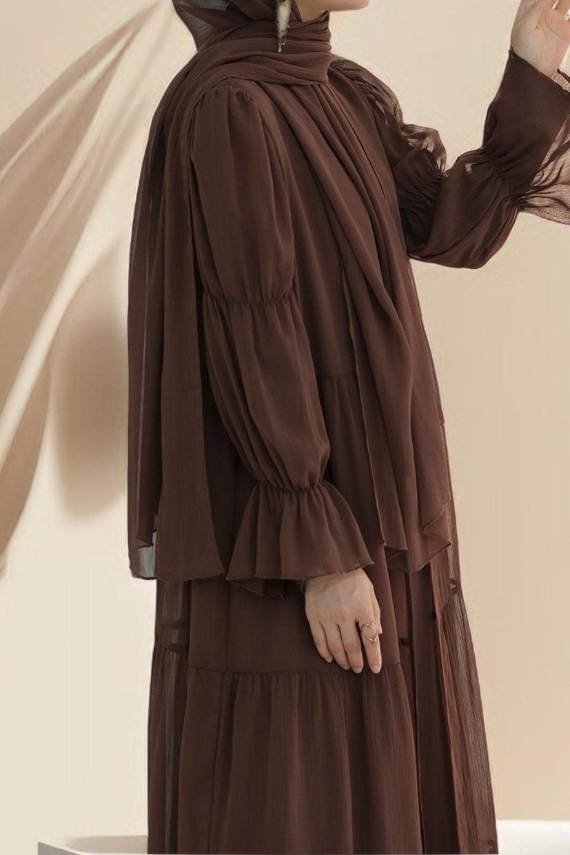 Lyana 2 PC Open Abaya, view 6