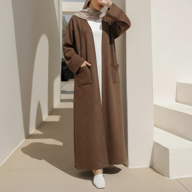 Deena Velvet Coat Abaya, view 2
