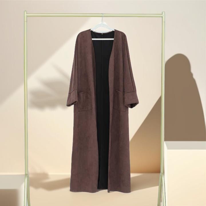 Deena Velvet Coat Abaya, view 5