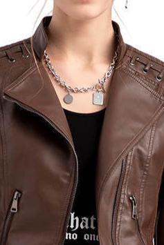 Amy slim fit women's leather jackets, view 3