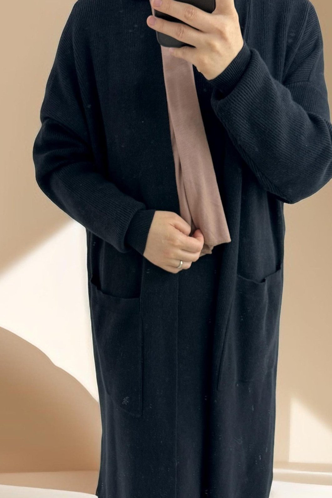 Essential Abaya Cardigan Knit Set, view 4