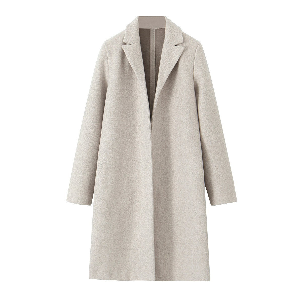 Textured open coat with a lapel collar, view 6