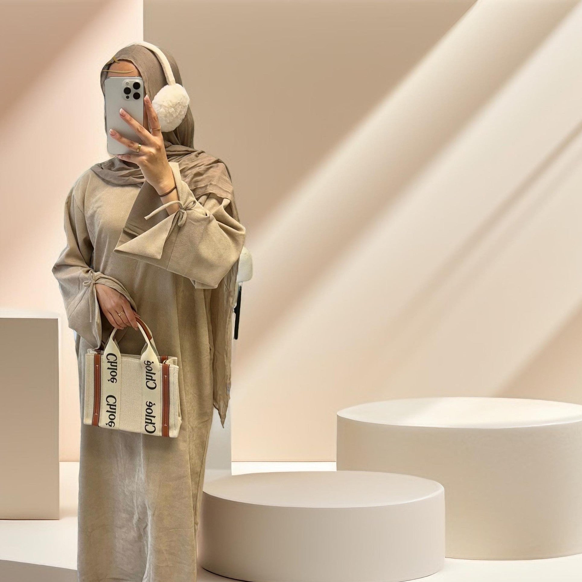 Sophisticated Bow-Tie Beauty Abaya, view 3