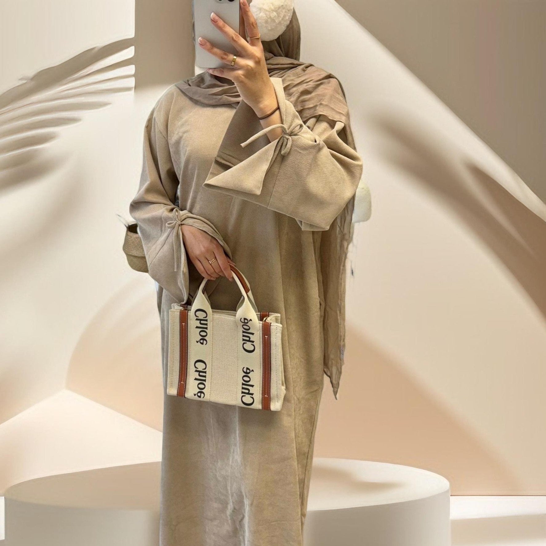 Sophisticated Bow-Tie Beauty Abaya, view 4