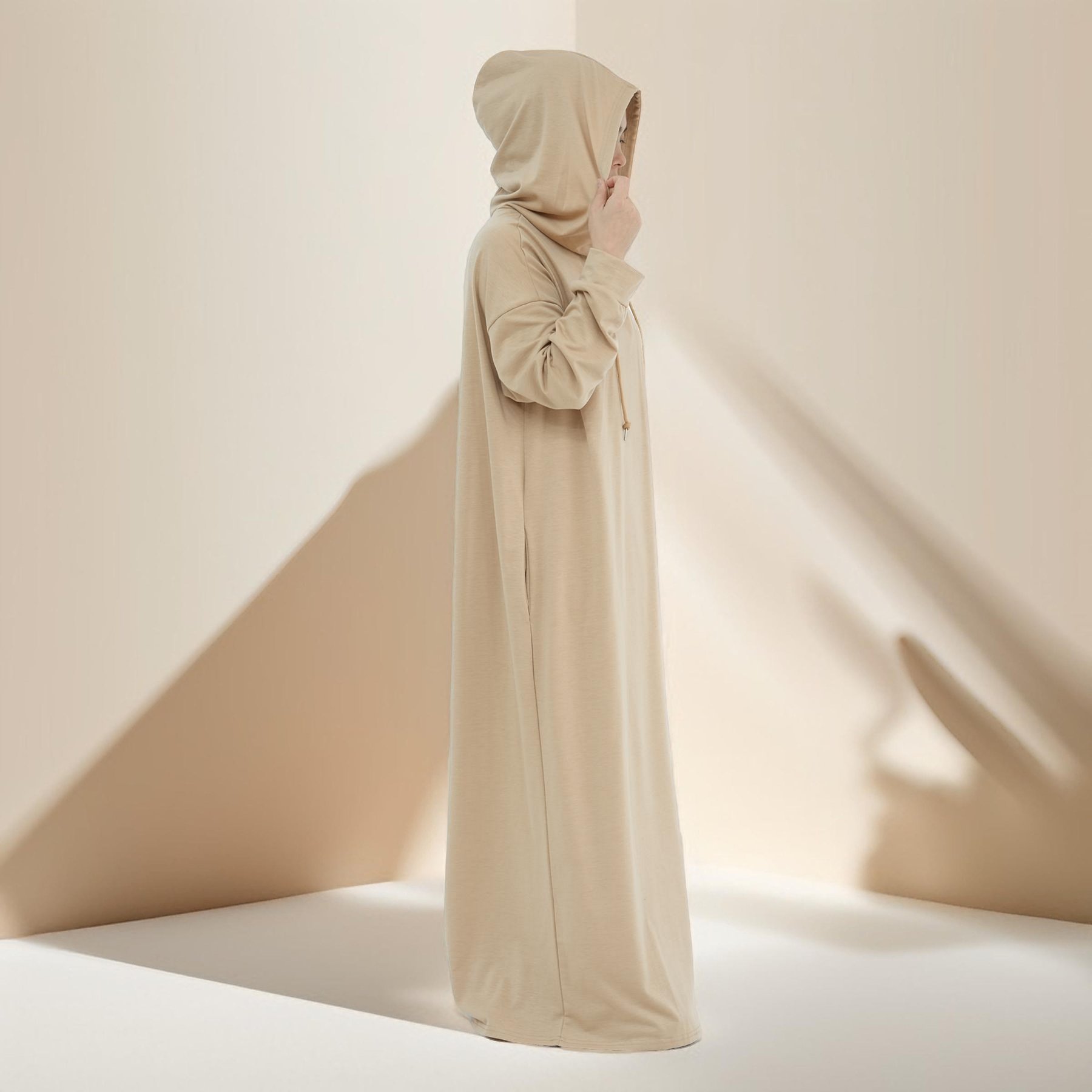 Effortless Everyday Sweatshirt Abaya Dress, view 2