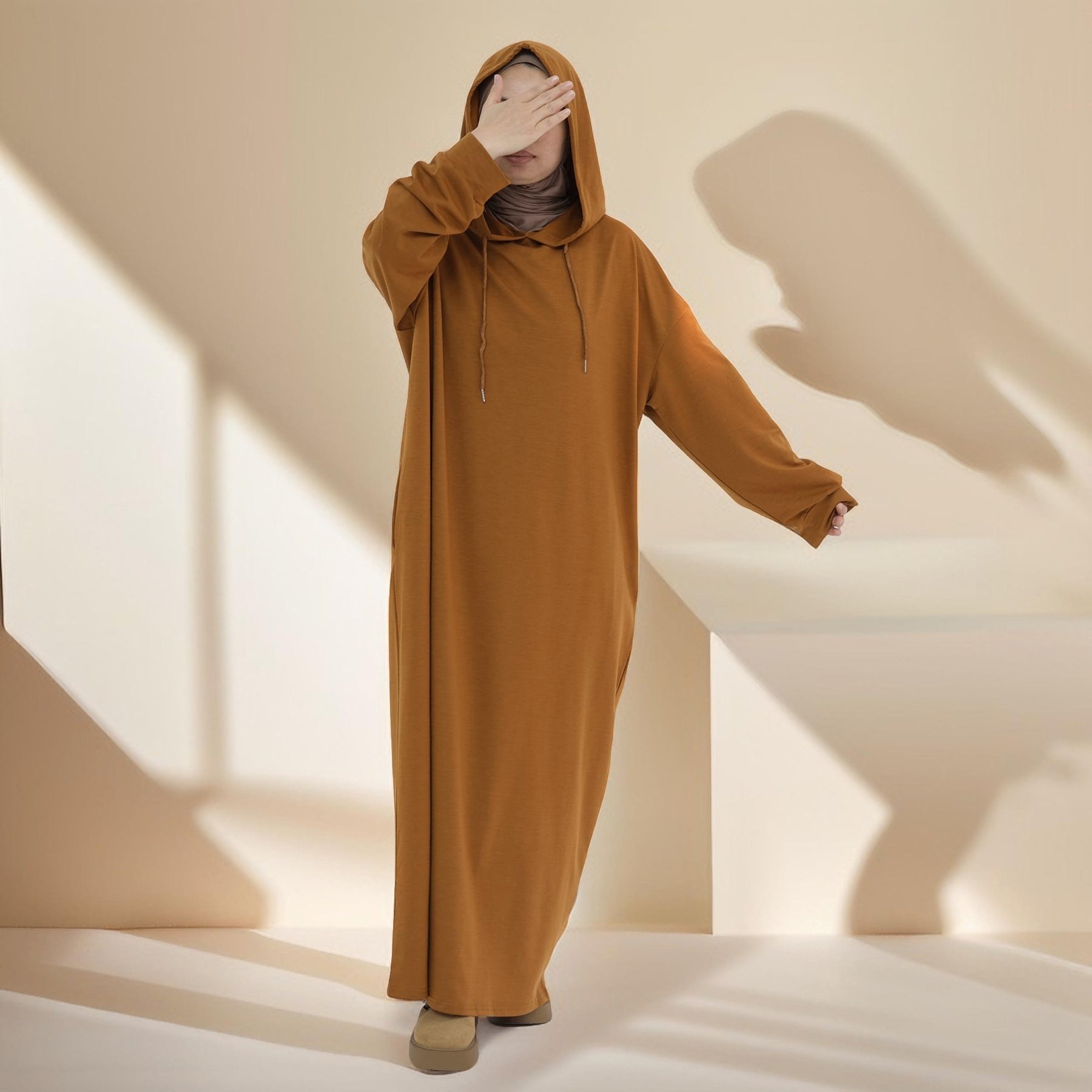 Effortless Everyday Sweatshirt Abaya Dress, view 3