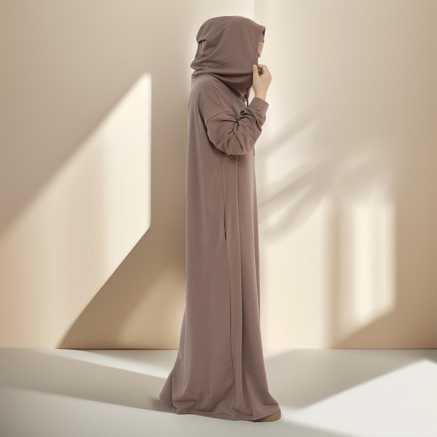 Effortless Everyday Sweatshirt Abaya Dress, view 4