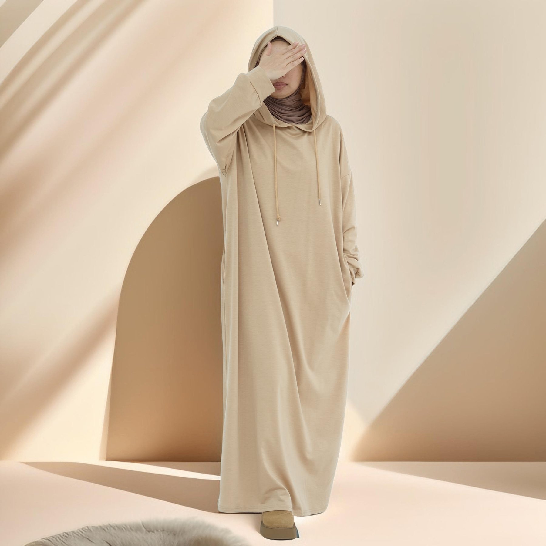 Effortless Everyday Sweatshirt Abaya Dress, view 5