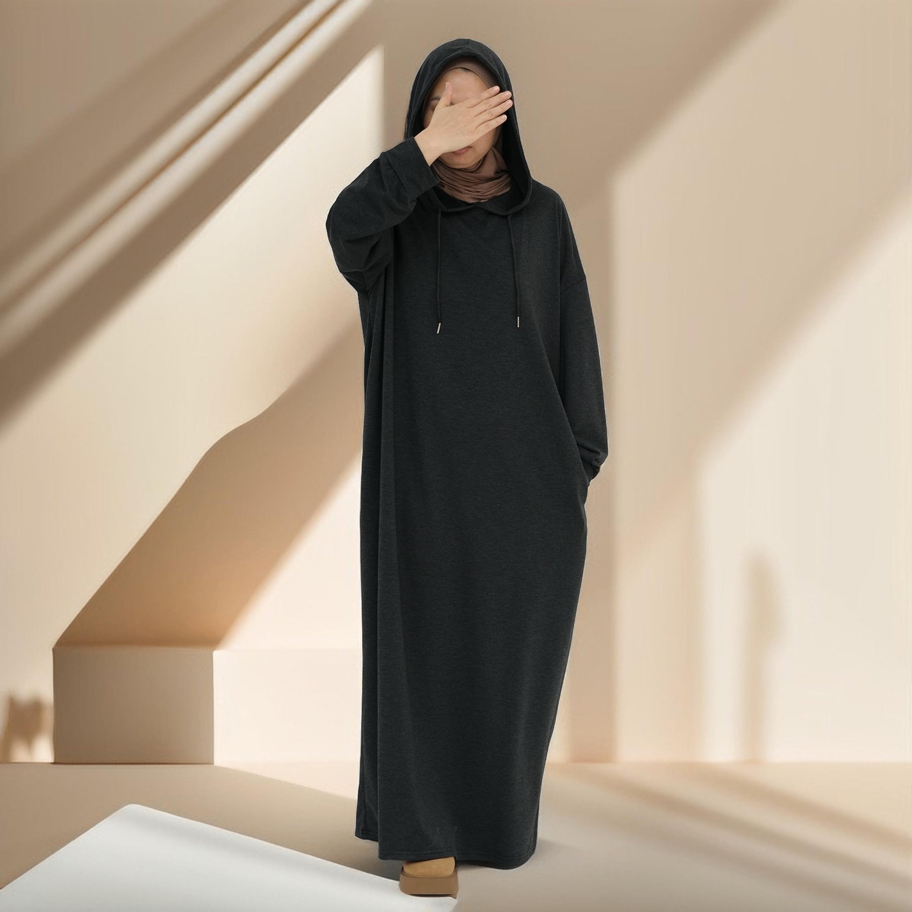 Effortless Everyday Sweatshirt Abaya Dress, view 7