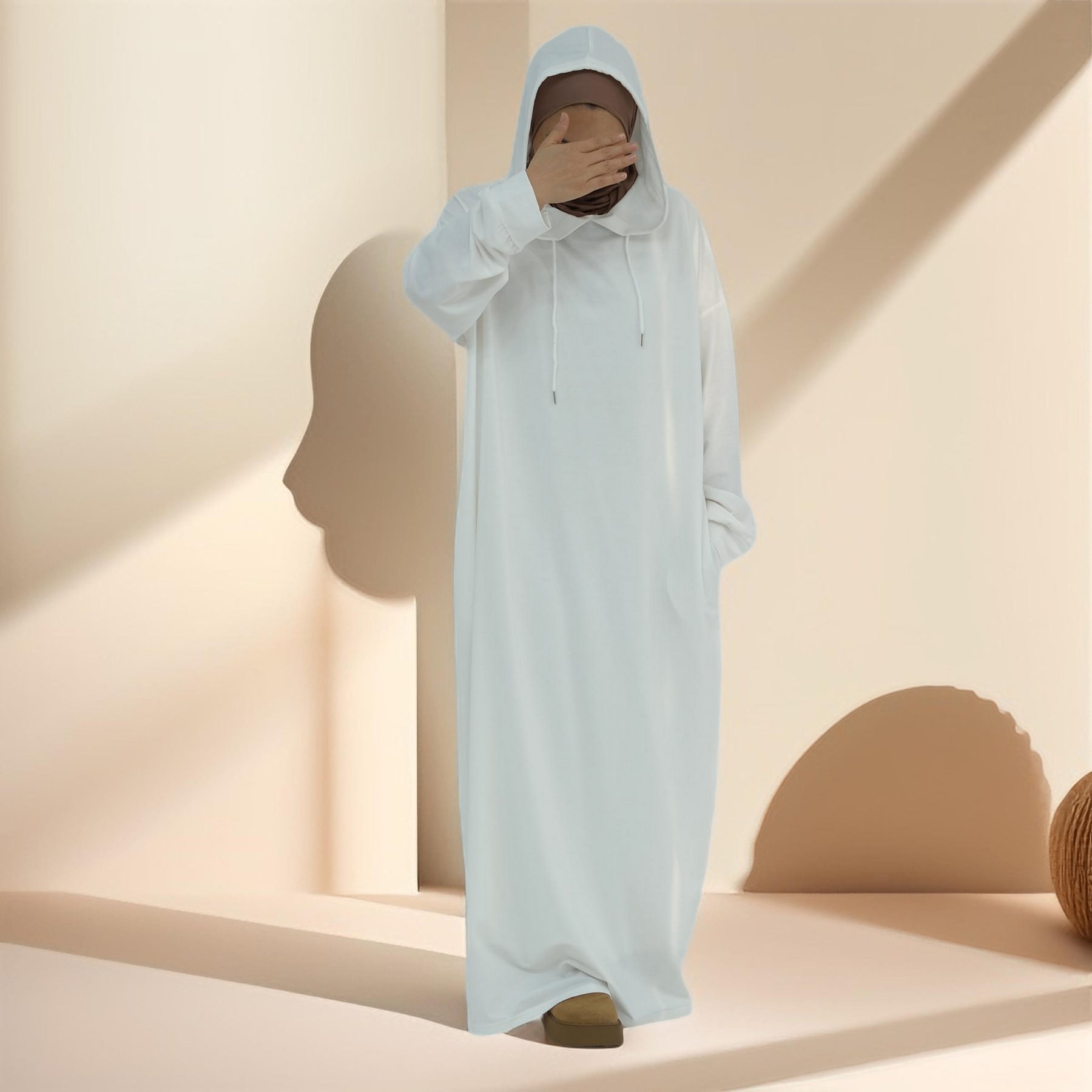 Effortless Everyday Sweatshirt Abaya Dress, view 8