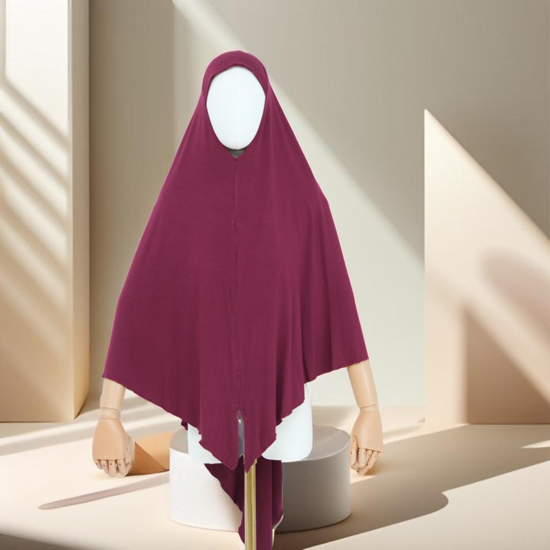 Instant Jersey Khimar with Zipper, view 2