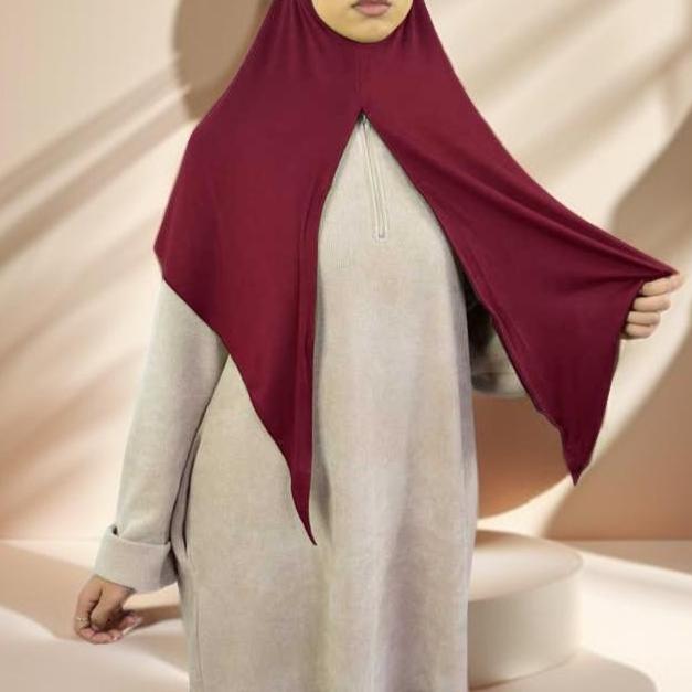 Instant Jersey Khimar with Zipper, view 6