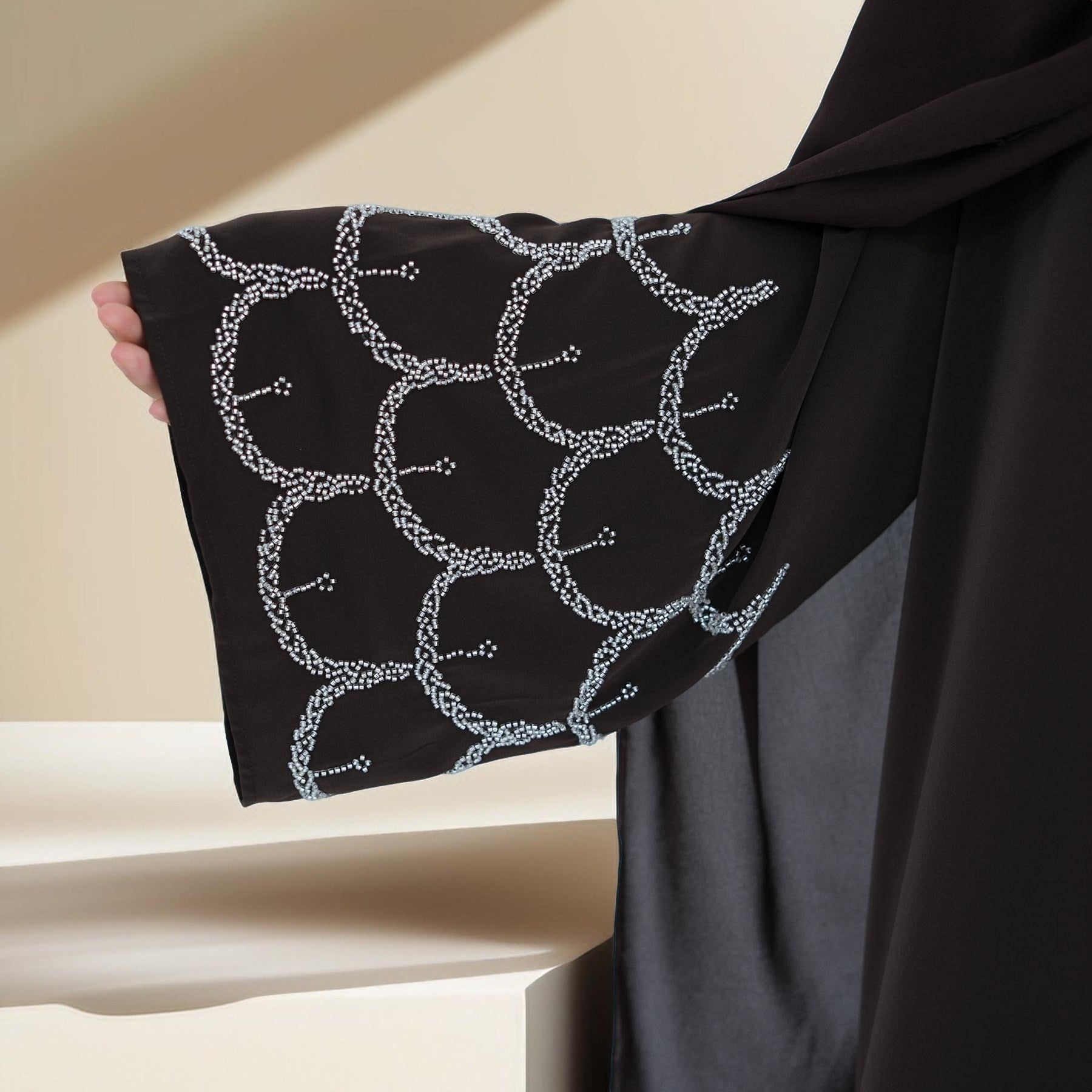 The Arabian Nights Nida Abaya with Beaded Sleeves, view 2