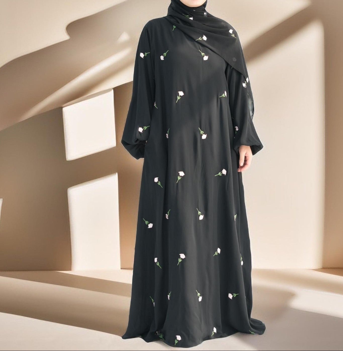 Nadira Maxi Dress with Matching Hijab, view 2