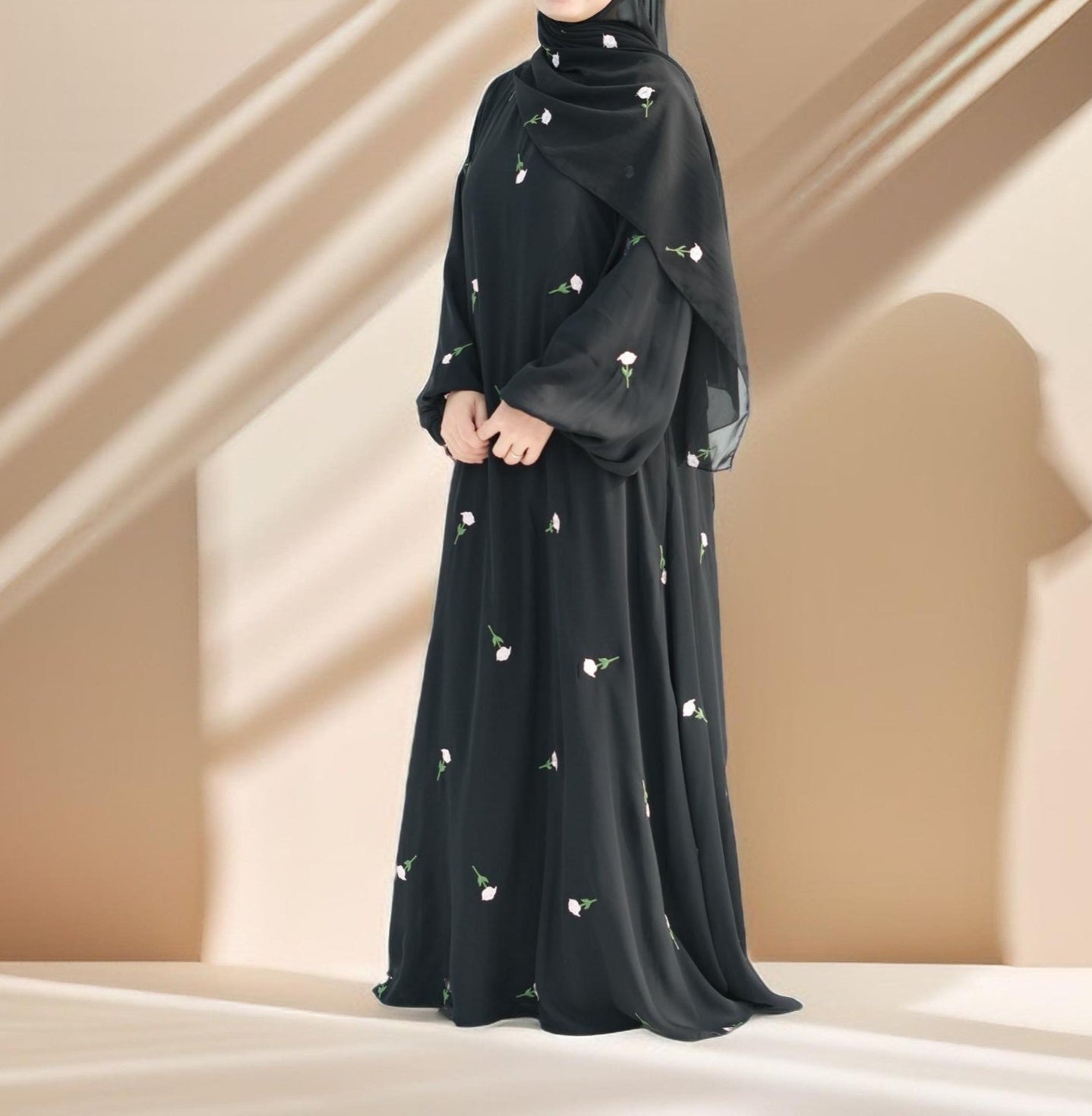 Nadira Maxi Dress with Matching Hijab, view 3