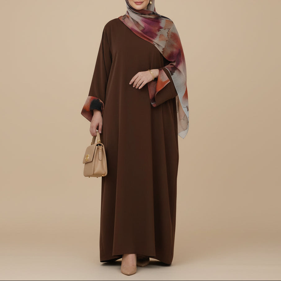 Watercolor Bloom Abaya Set by Try Modest