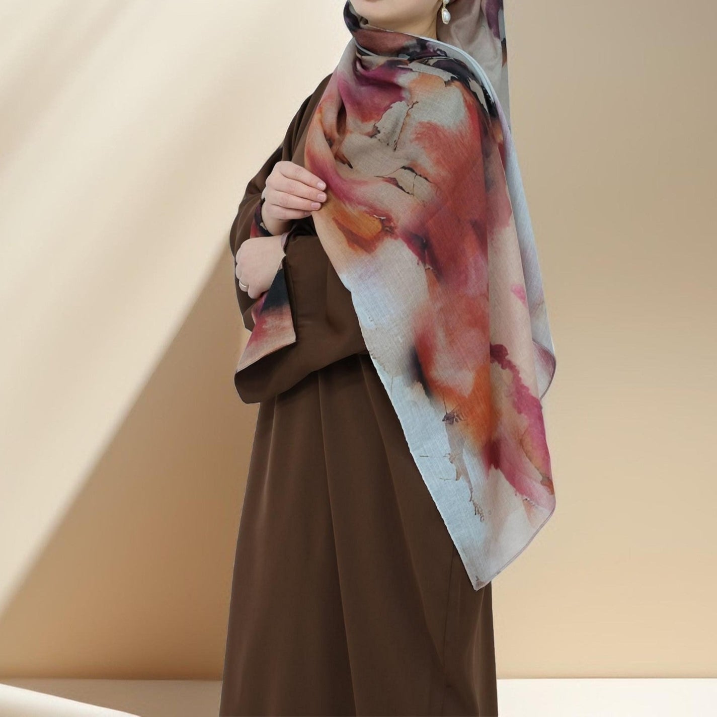 Watercolor Bloom Abaya Set, view 3