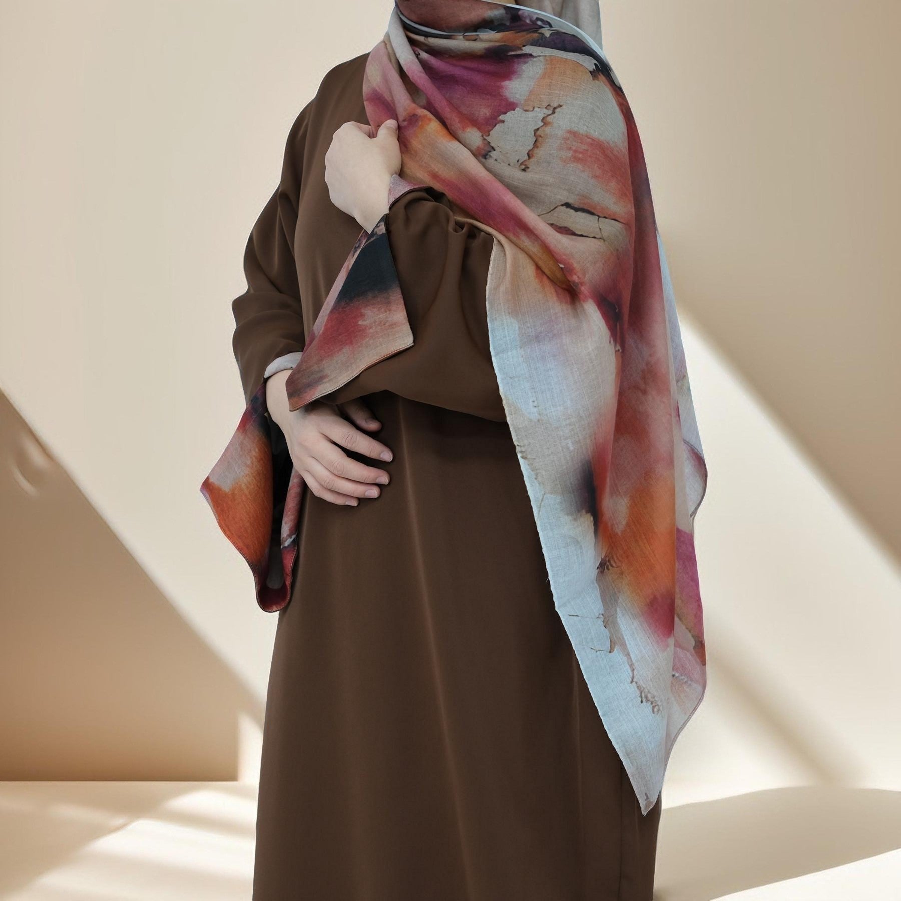 Watercolor Bloom Abaya Set, view 4