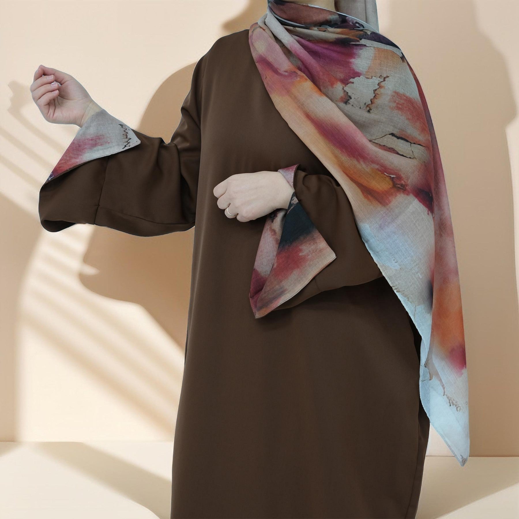 Watercolor Bloom Abaya Set, view 5