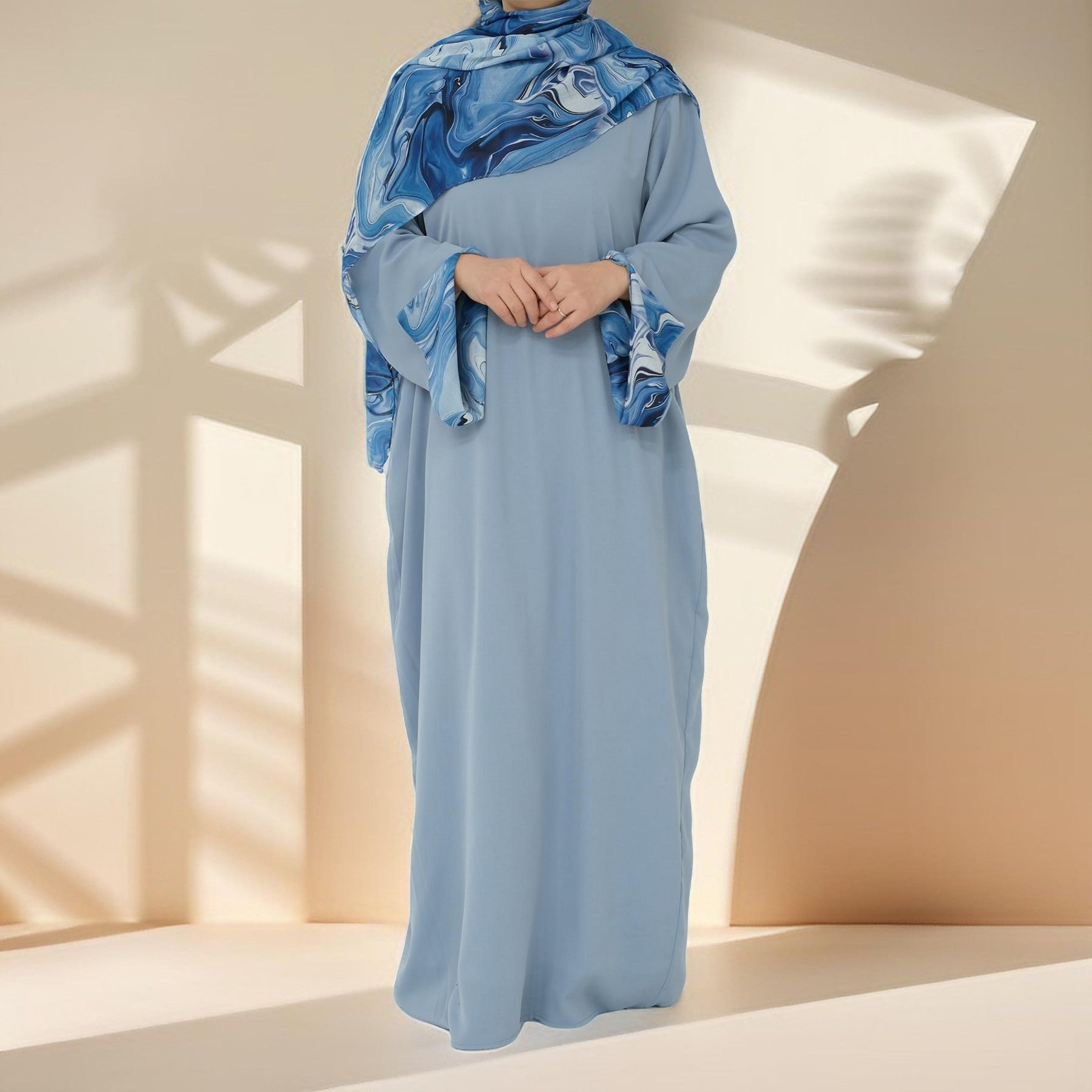 Blue Marble 2-Piece Abaya Set by Try Modest