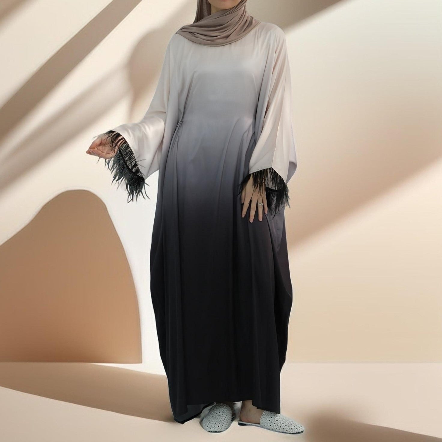 Hilwah Butterfly Kaftan Dress, view 3