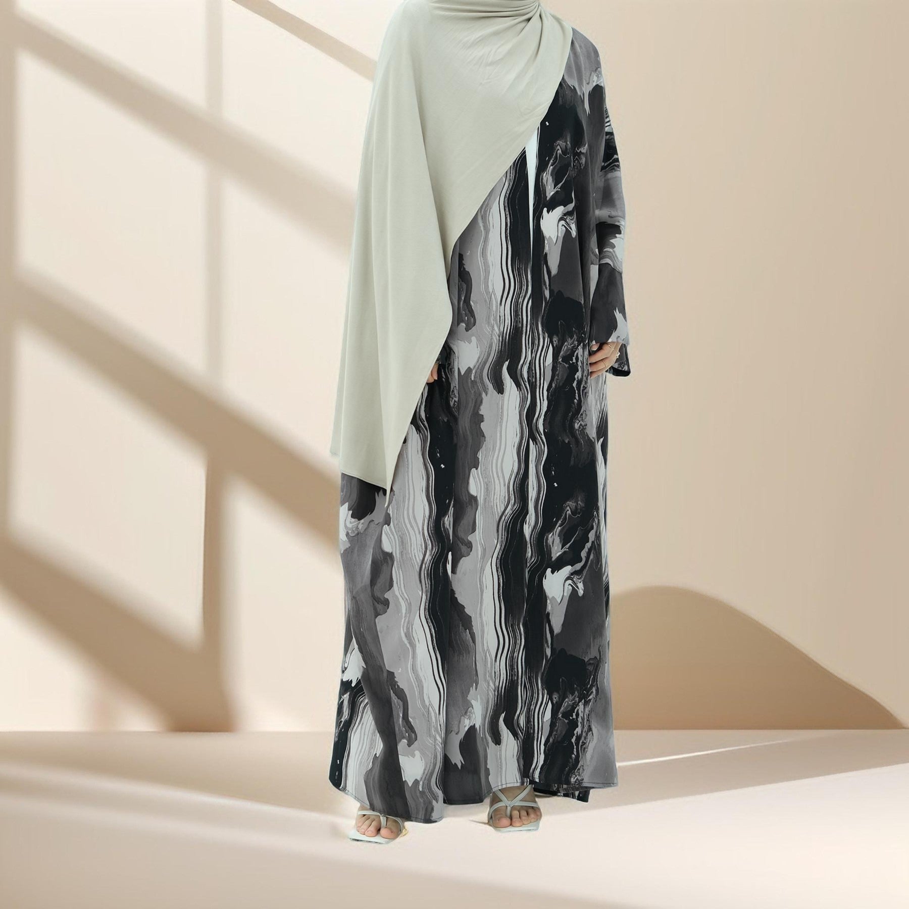 Canvas printed abaya, view 2