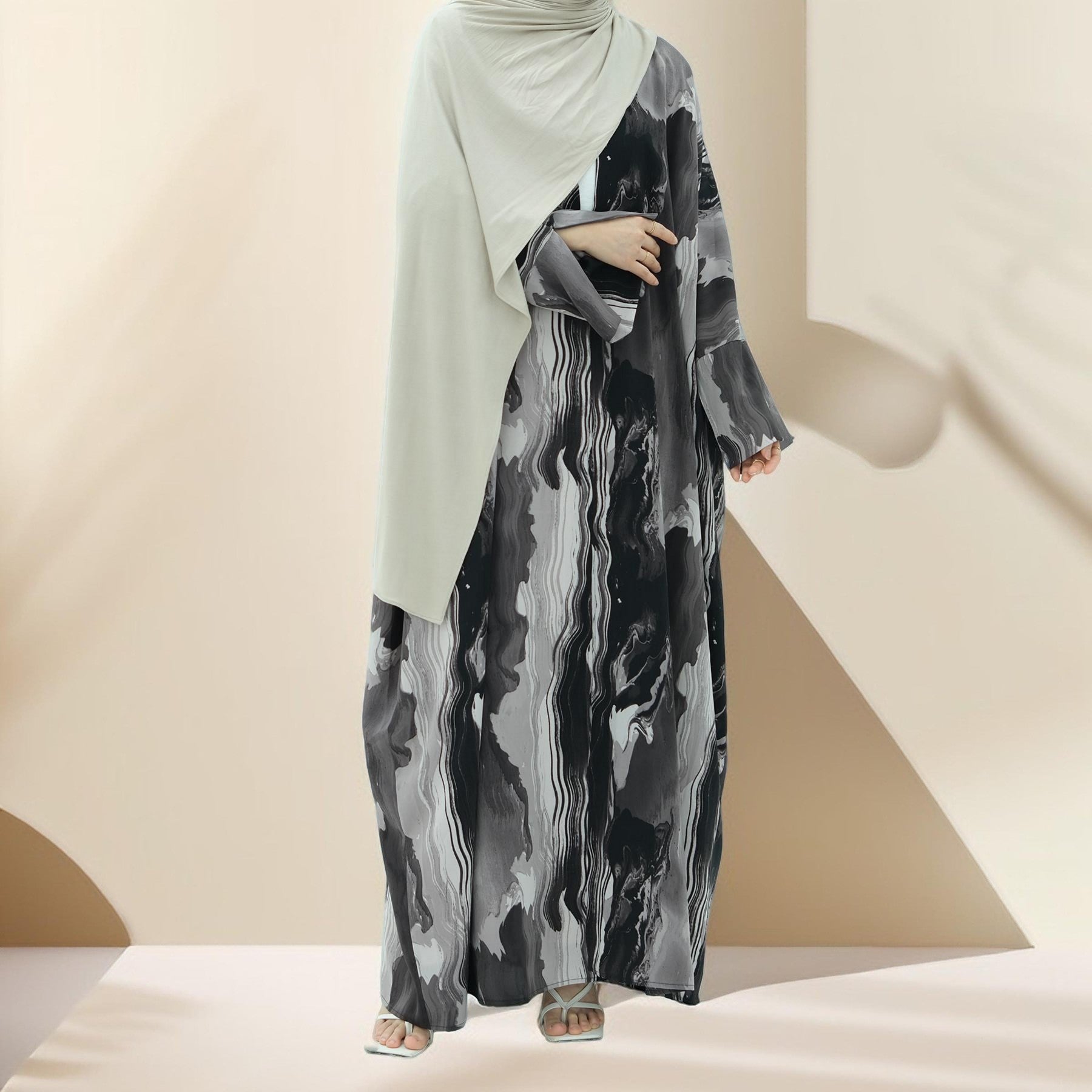 Canvas printed abaya, view 3
