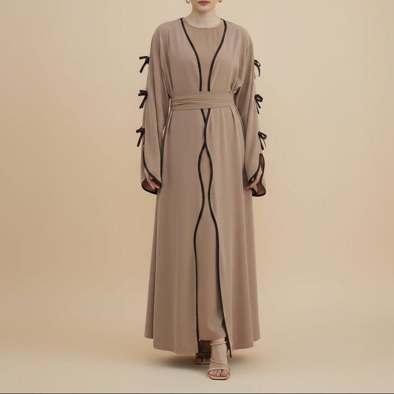 Noura Knot Open Abaya by Try Modest
