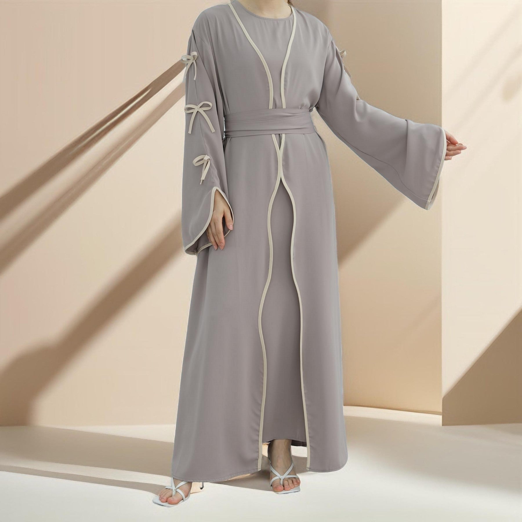 Noura Knot Open Abaya, view 3