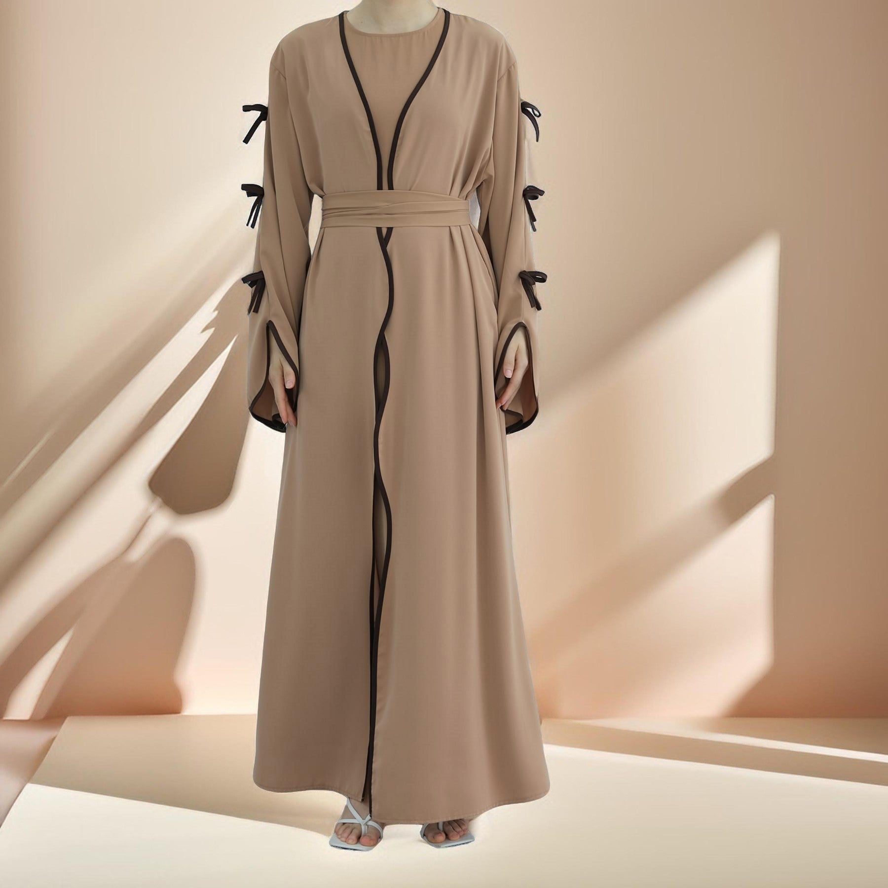 Noura Knot Open Abaya, view 8