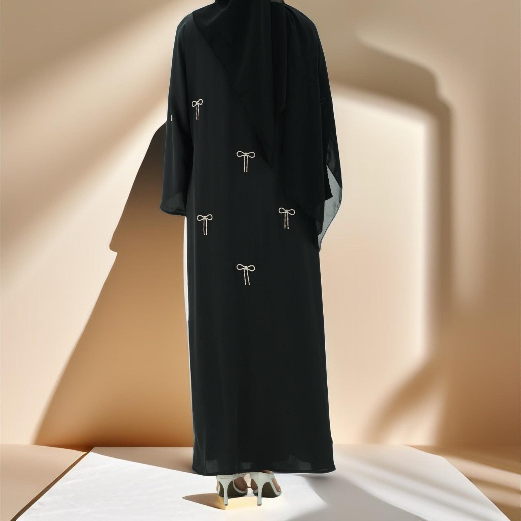 Elara Chic – Satin Abaya Set, view 6