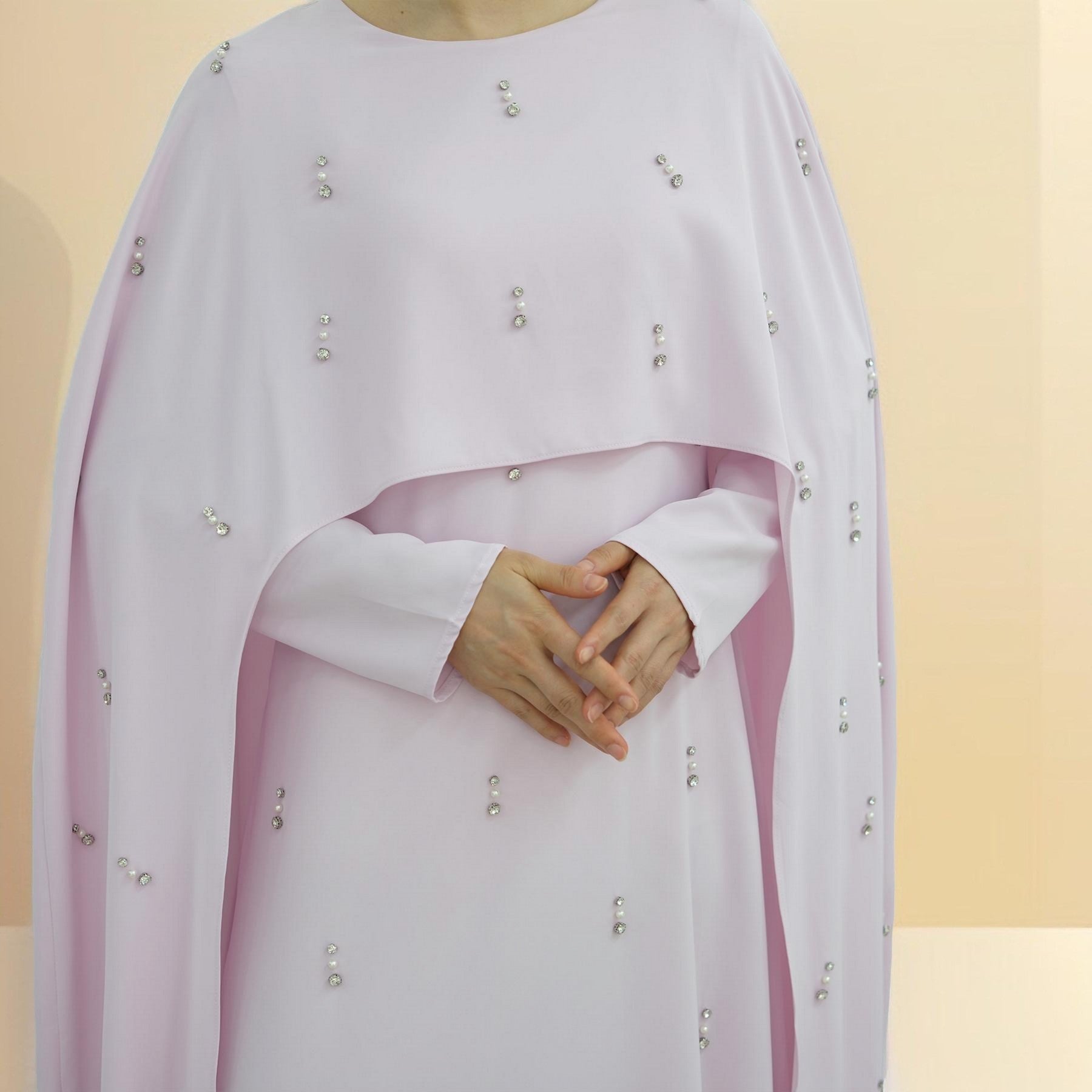 Seraphina Embroidered Cape Maxi Dress, view 5