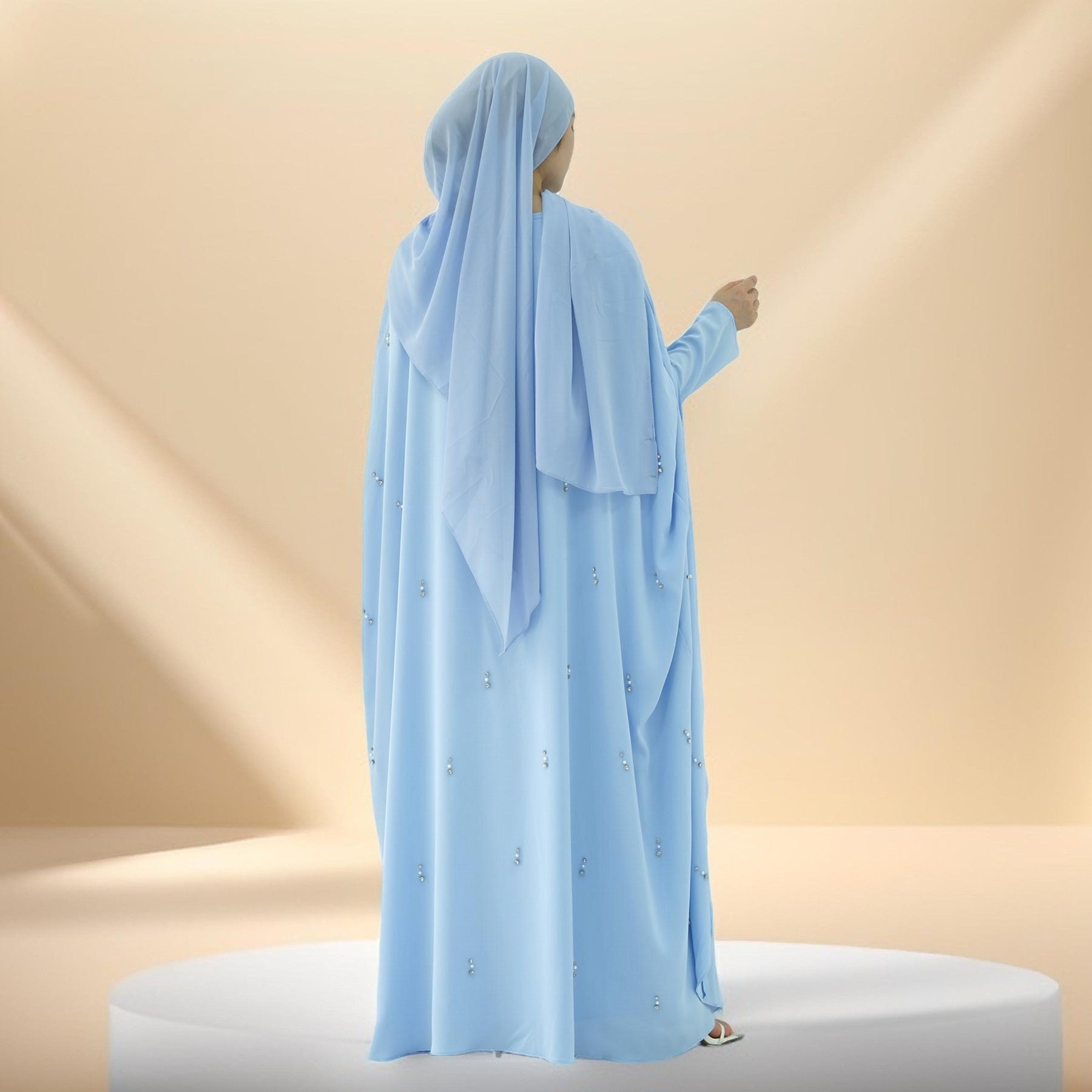 Seraphina Embroidered Cape Maxi Dress, view 7