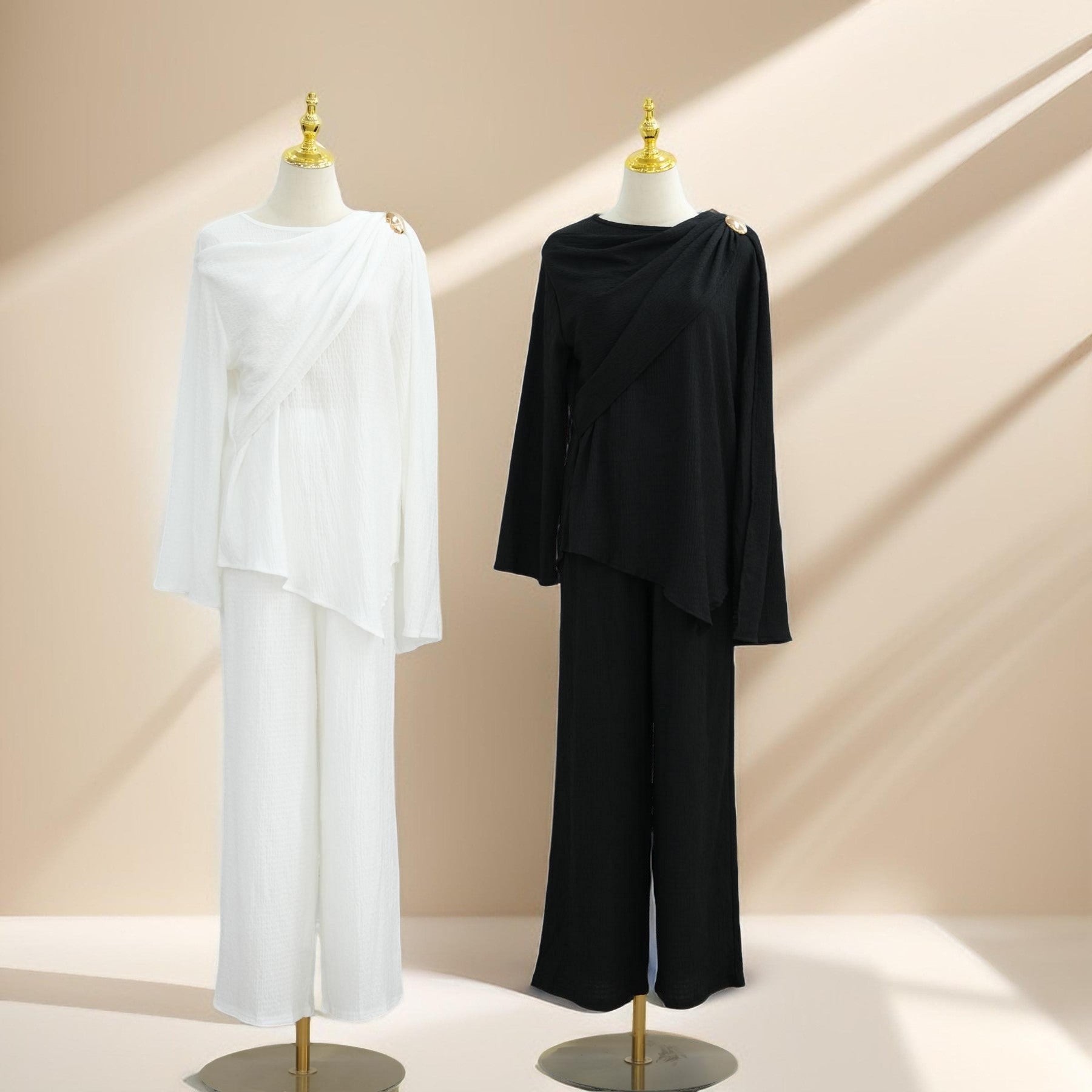 Camille Drape Top & Relaxed Pant Co-ord, view 3