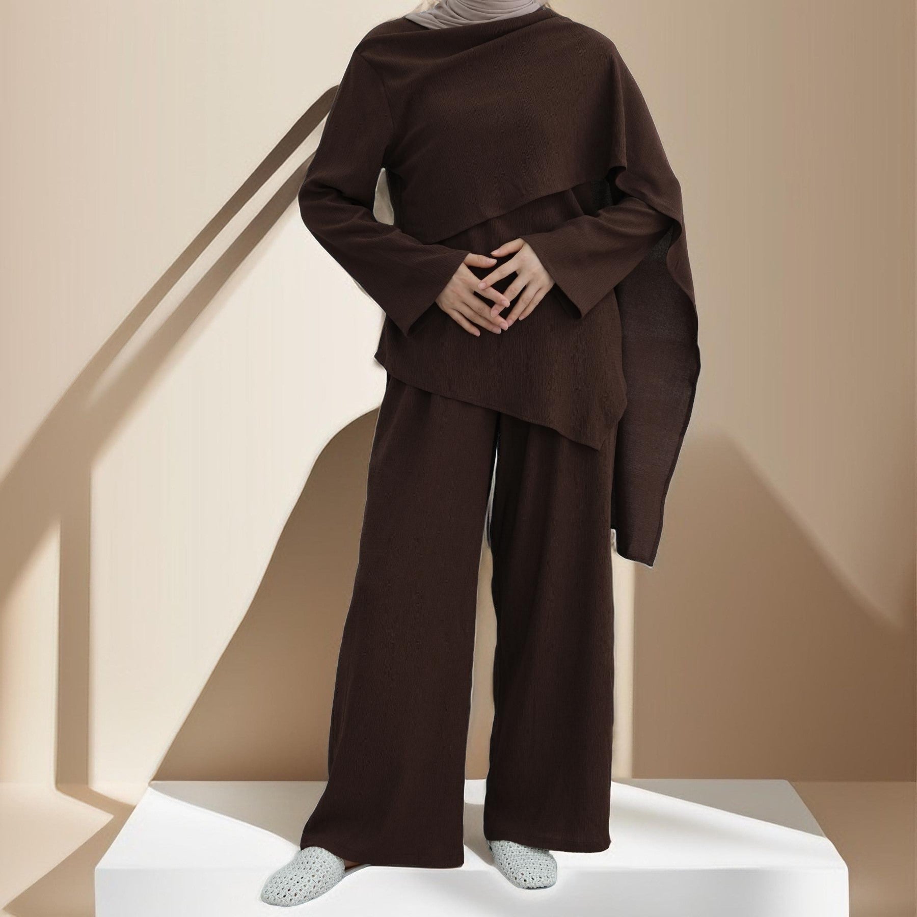 Camille Drape Top & Relaxed Pant Co-ord, view 5
