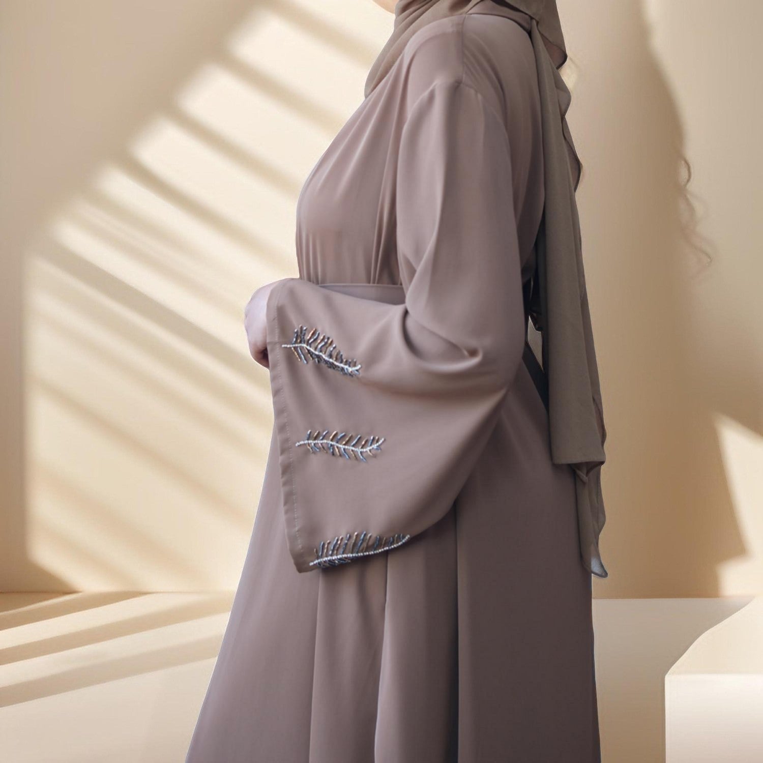 Eyana 2 PC Embroidered Abaya Set by Try Modest