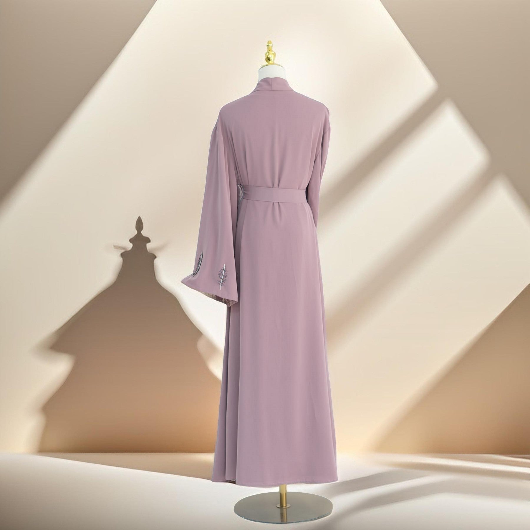 Eyana 2 PC Embroidered  Abaya Set, view 2