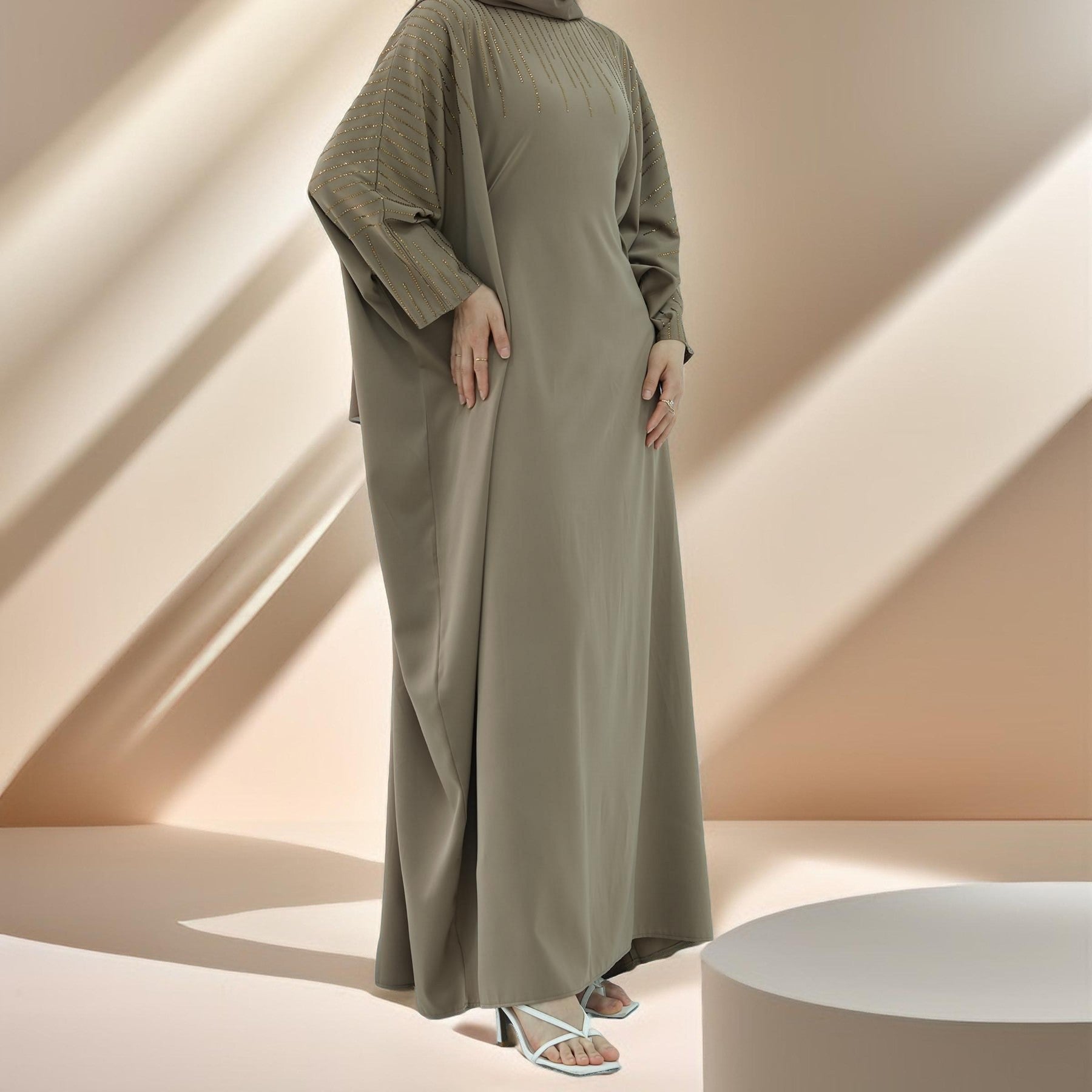 Maria Embellished Kaftan Abaya, view 4
