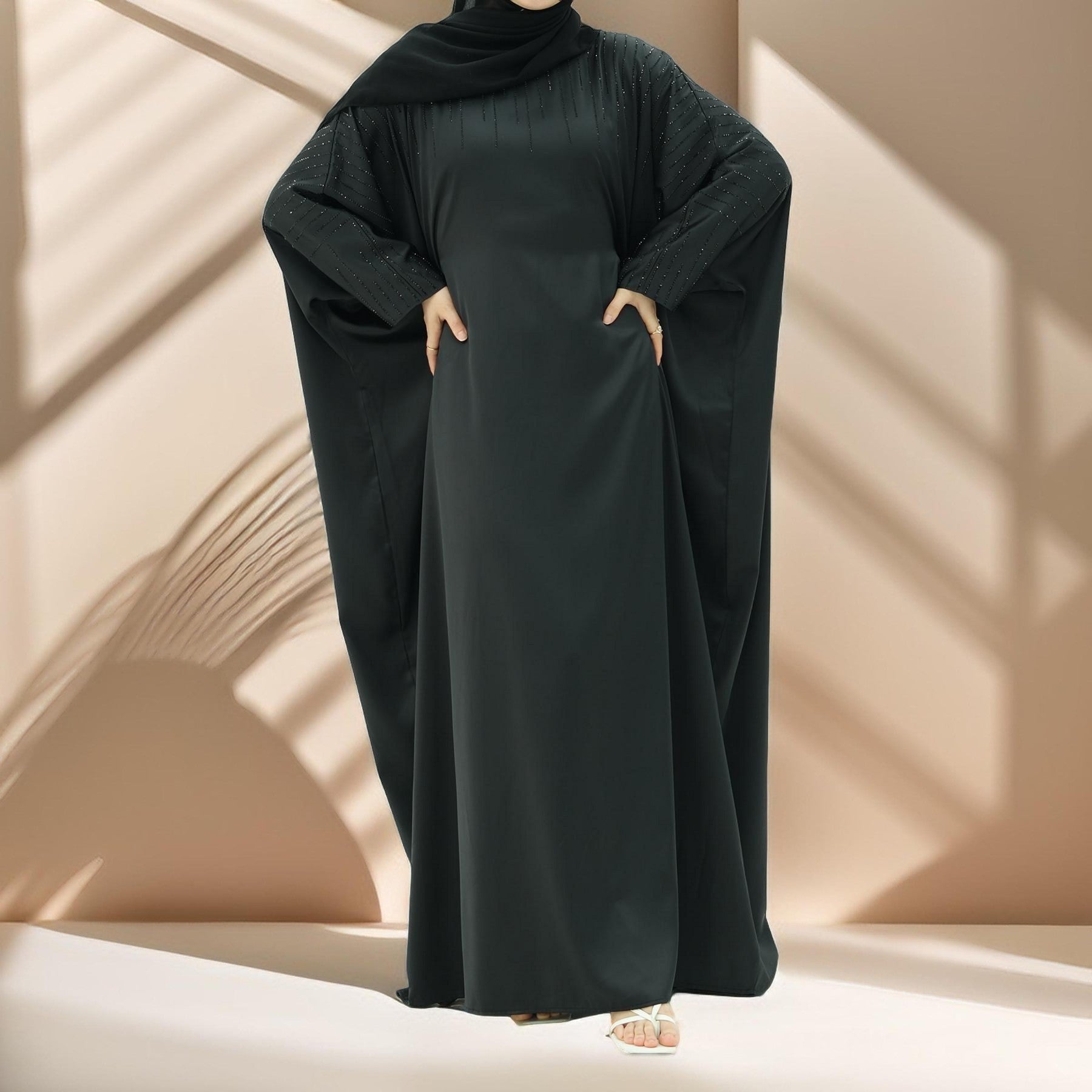 Maria Embellished Kaftan Abaya, view 6