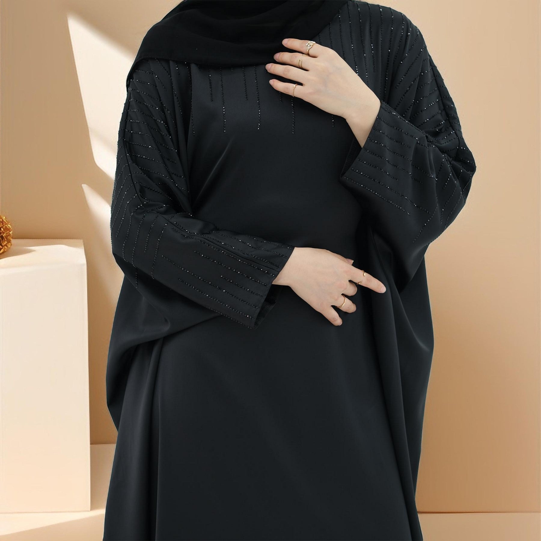 Maria Embellished Kaftan Abaya, view 8